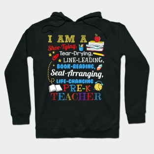 I Am A Shoe-Typing Tear-Drying Pre-K Teacher T Shirt T-Shirt Hoodie